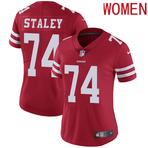 2019 Women San Francisco 49ers #74 Staley red Nike Vapor Untouchable Limited NFL Jersey
